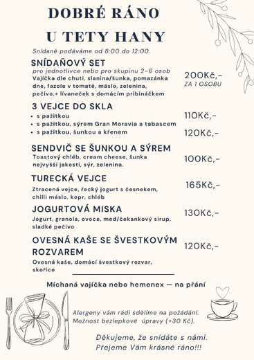 Snídaně u tety Hany