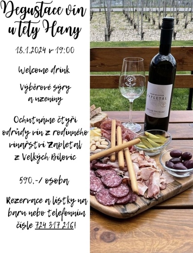 Degustace vín u tety Hany (18.1. 2024)
